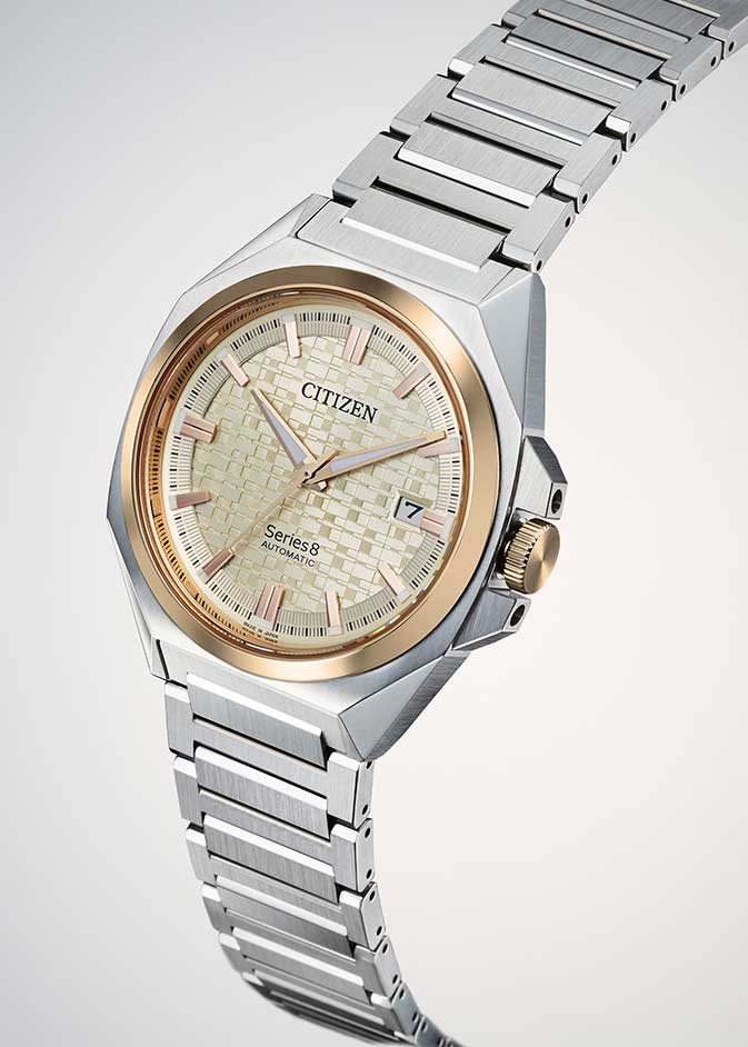 Citizen Citizen Series 8 NB6059-57P, series 8 япония мужские часы на браслете нержавеющая сталь боковой вид