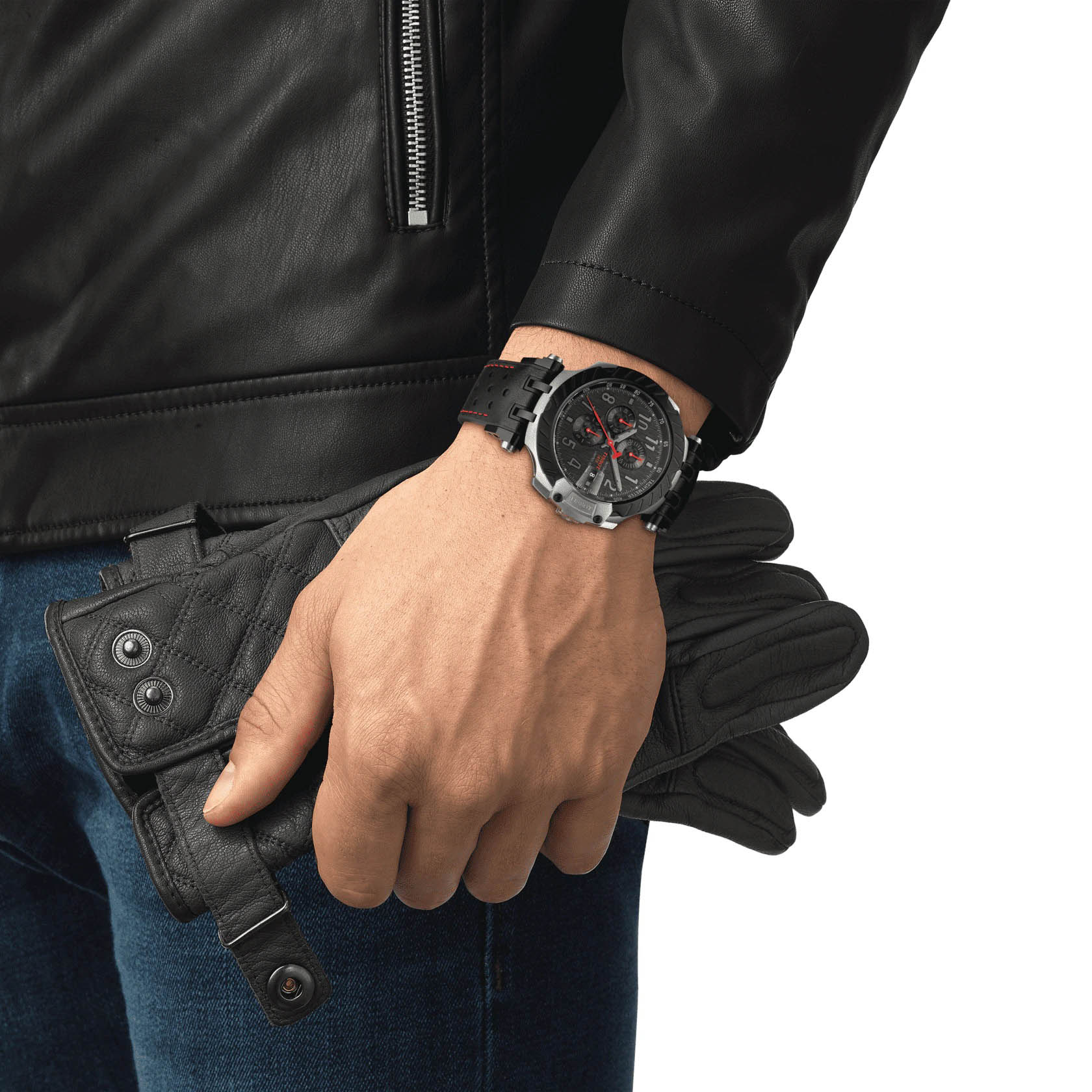 Tissot Tissot T-Race MotoGP Automatic Chronograph 2022 Limited Edition T115.427.27.057.01, t-sport швейцария мужские часы на браслете кожа + нейлон боковой вид