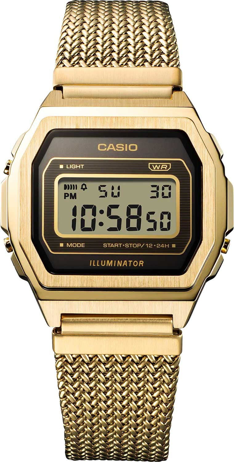 Casio Casio Vintage A1000MGA-5  — детали корпуса и сталь с ip покрытием
