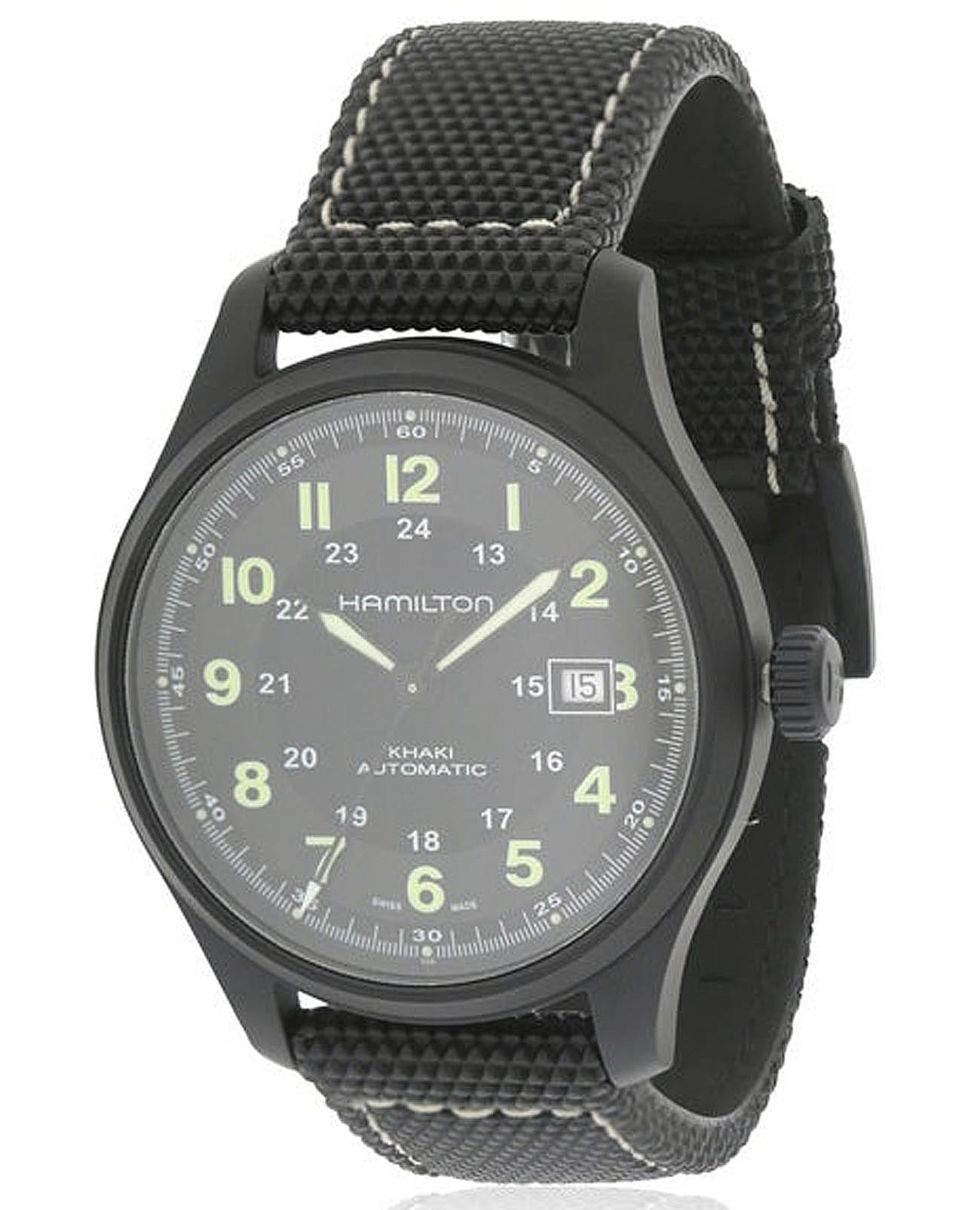 Hamilton Hamilton Khaki Field Titanium Auto H70575733 , наручные мужские часы фото под углом