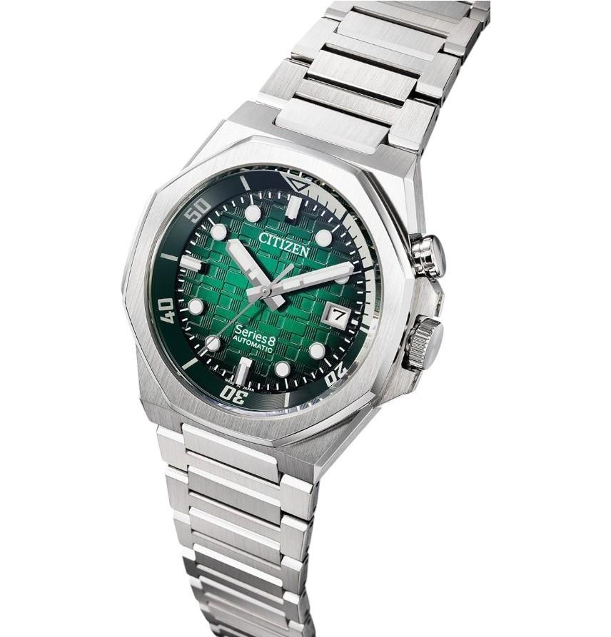 Citizen Citizen Series 8 NB6060-58X мужские часы зеленый циферблат на запястье