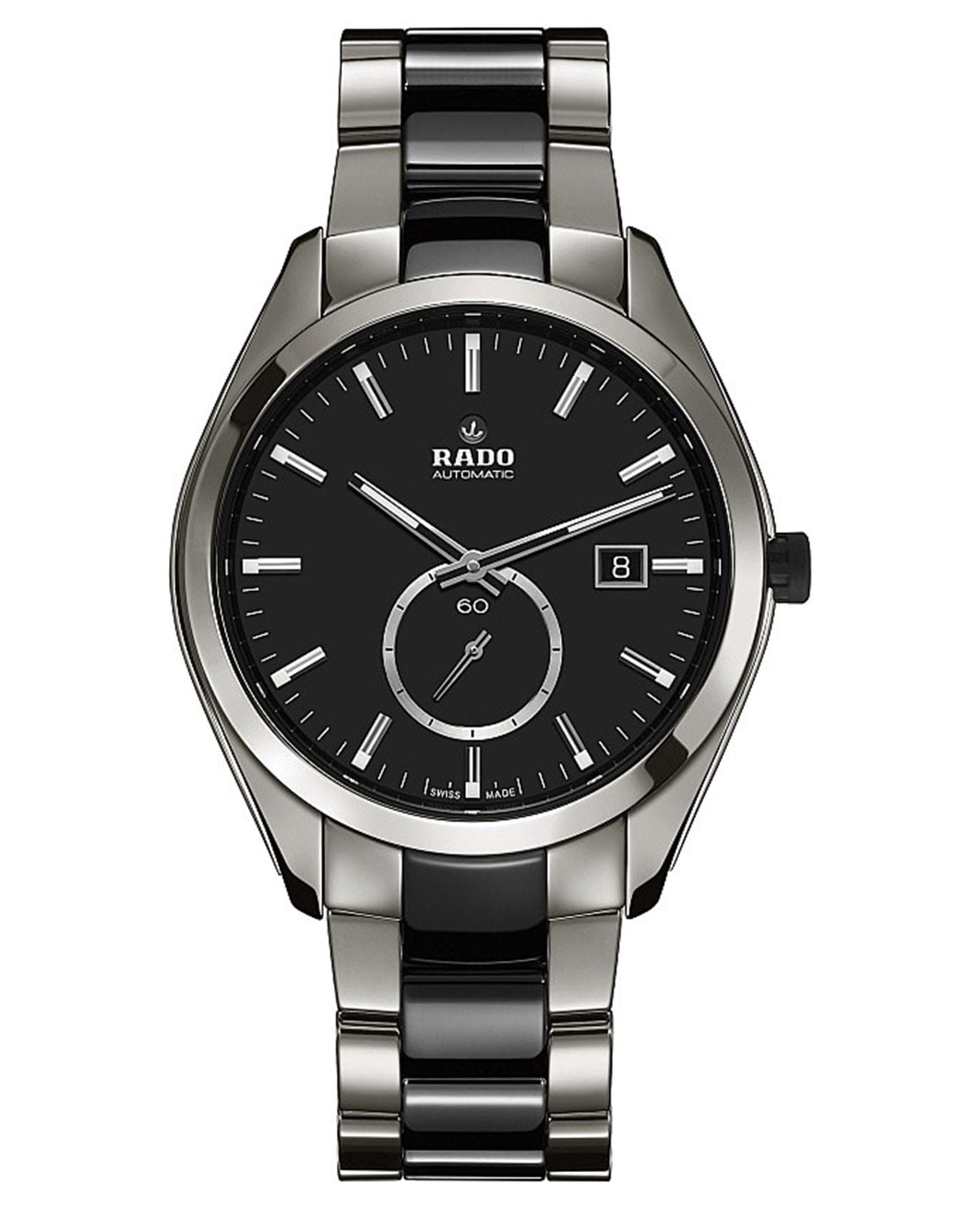 Rado Rado Hyperchrome R32025152 Automatic R32025152 механические мужские часы серый циферблат, браслет плазменная керамика + ceramos™ — вид спереди