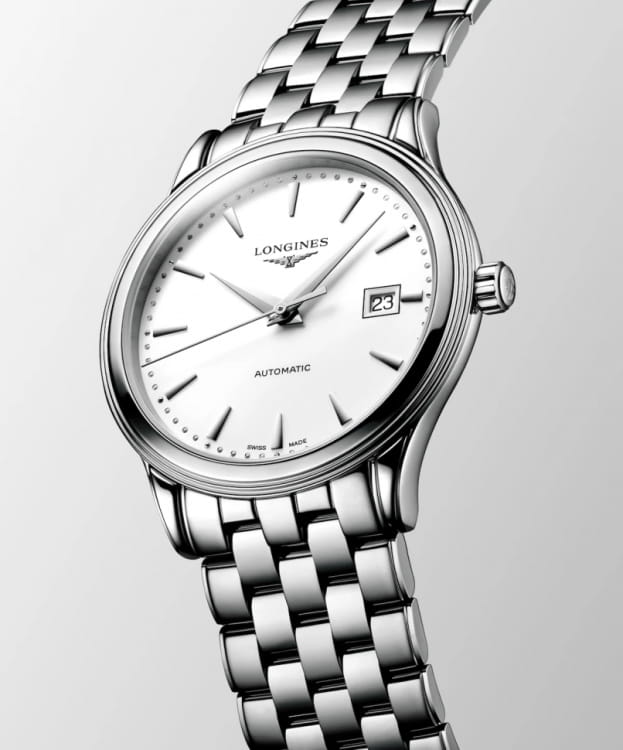 Longines Longines Flagship L4.984.4.18.6, flagship швейцария мужские часы на браслете нержавеющая сталь боковой вид