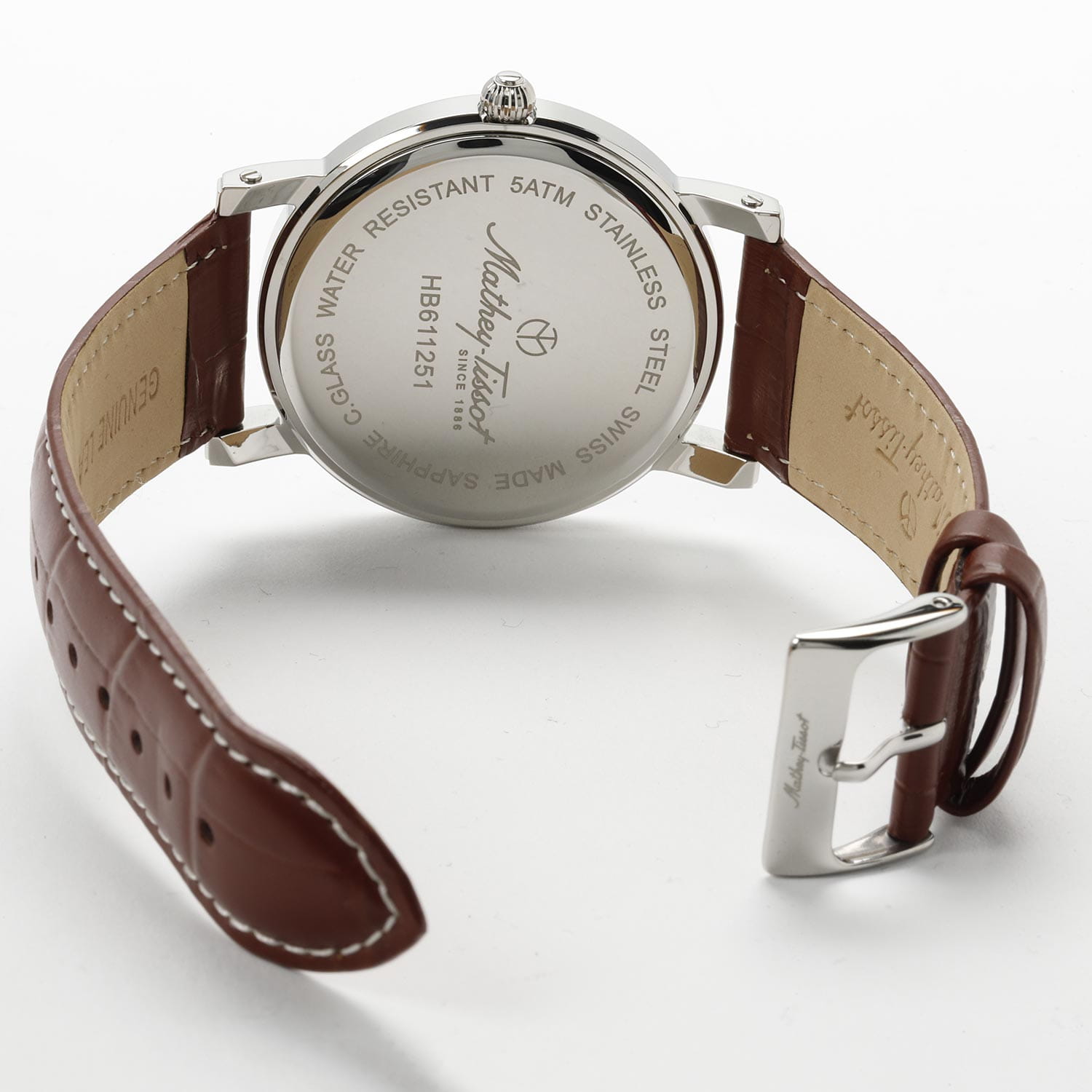 Mathey-Tissot Mathey-Tissot City Leather HB611251AM  - задняя крышка металл сталь корпуса, швейцария часы