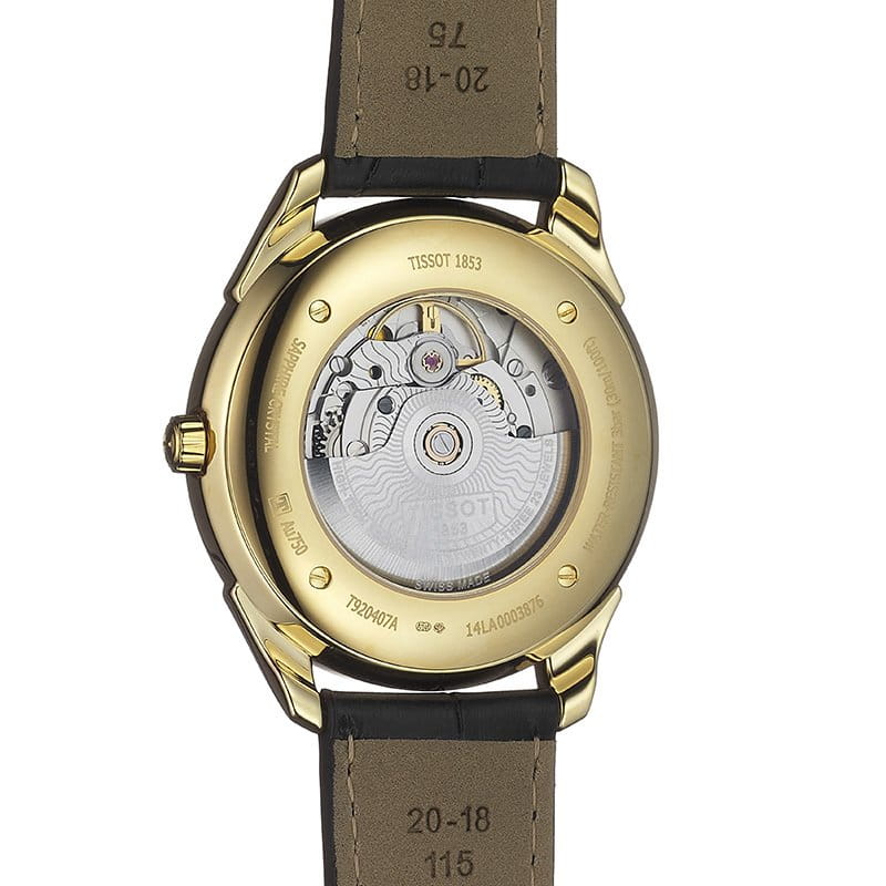 Tissot Tissot Vintage Powermatic 80 18K Gold T920.407.16.032.00, t gold швейцария мужские часы на браслете кожаный боковой вид