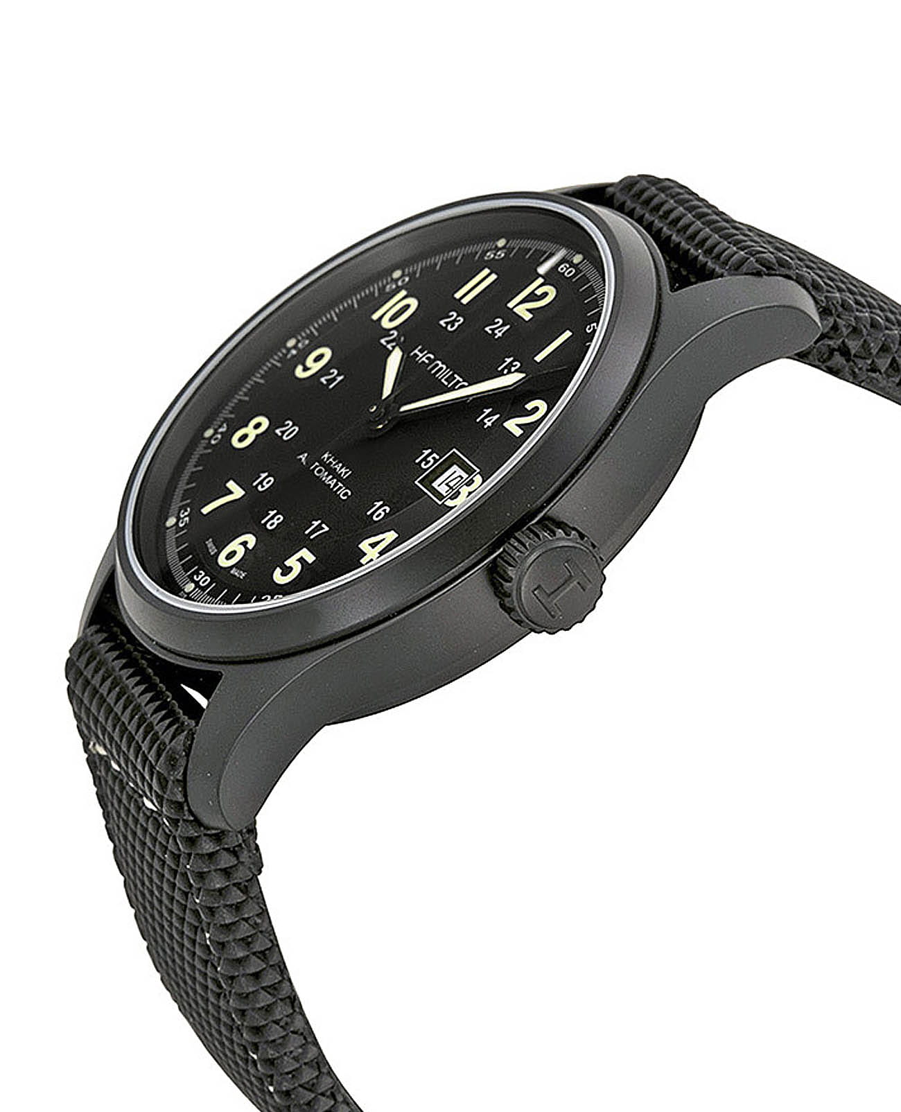 Hamilton Hamilton Khaki Field Titanium Auto H70575733, khaki field швейцария мужские часы на браслете каучук боковой вид