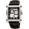 Orient Orient ETAC006B (FETAC006B)  FETAC006B механические мужские часы  черный циферблат, браслет кожа + текстиль — вид спереди
