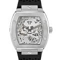 Philipp Plein Philipp Plein The Skeleton PWBAA2123  PWBAA2123 механические мужские часы  серебристый циферблат, браслет силикон — вид спереди