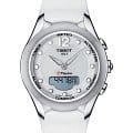 Tissot Tissot T-Touch Lady Solar T075.220.17.017.00 T Touch T0752201701700 кварцевые женские часы  белый циферблат, браслет силикон — вид спереди