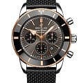 Breitling Breitling Superocean Heritage B01 Chronograph 44 UB01621A1M1S1  UB01621A1M1S1 механические мужские часы  серый циферблат, браслет каучук — вид спереди