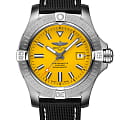 Breitling Breitling Avenger Automatic 45 Seawolf A17319101I1X1  A17319101I1X1 механические мужские часы  желтый циферблат, браслет кожаный — вид спереди