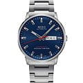 Mido Mido Commander Chronometer M021.431.11.041.00  M0214311104100 механические мужские часы  синий циферблат, браслет нержавеющая сталь — вид спереди