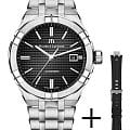 Maurice Lacroix Maurice Lacroix Aikon Automatic AI6008-SS00F-330-A  AI6008-SS00F-330-A механические мужские часы  черный циферблат, браслет нержавеющая сталь — вид спереди