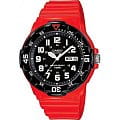 Casio Casio Illuminator MRW-200HC-4BVDF (MRW-200HC-4B)  MRW-200HC-4B кварцевые мужские часы  черный циферблат, браслет пластик — вид спереди