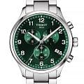 Tissot Tissot Chrono XL Classic T116.617.11.092.00 Chrono XL T1166171109200 кварцевые мужские часы  зеленый циферблат, браслет нержавеющая сталь — вид спереди