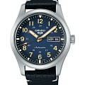 Seiko Seiko 5 Sports Field series SRPG39K1 Field SRPG39K1 механические мужские часы  синий циферблат, браслет кожаный — вид спереди