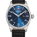 Swiss Military Hanowa Swiss Military Hanowa Thunderbolt SMWGB0000805  SMWGB0000805 кварцевые мужские часы  черный циферблат, браслет кожаный — вид спереди