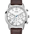 Guess GUESS GW0067G2  GW0067G2 кварцевые мужские часы  белый циферблат, браслет кожаный — вид спереди