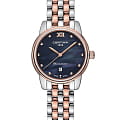 Certina Certina DS-8 Lady C033.051.22.128.00 DS 8 C0330512212800 кварцевые женские часы  синий циферблат, браслет сталь c pvd покрытием — вид спереди