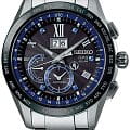 Seiko Seiko Astron GPS Solar SSE145J1  SSE145J1  мужские часы  черный циферблат, браслет  — вид спереди