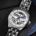 Hamilton Hamilton Jazzmaster Skeleton Auto H42535110 механические мужские часы часы, крупный план белый циферблат