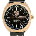 Слава Слава Мир 5013147/300-2427  5013147/300-2427 механические мужские часы  коричневый циферблат, браслет кожаный — вид спереди
