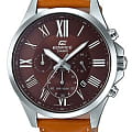 Casio Casio Edifice EFV-500L-5A EFV EFV-500L-5AV автокварц (кинетик) мужские часы  коричневый циферблат, браслет кожаный — вид спереди