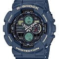 Casio Casio G-Shock GA-140-2A GA GA-140-2A электронные мужские часы  черный циферблат, браслет пластик — вид спереди