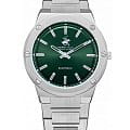 Beverly Hills Polo Club Beverly Hills Polo Club Quartz BP3717X.370  BP3717X.370 кварцевые мужские часы  зеленый циферблат, браслет нержавеющая сталь — вид спереди