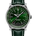 Breitling Breitling Navitimer Automatic 41 A17326361L1P1  A17326361L1P1 механические мужские часы  зеленый циферблат, браслет кожаный — вид спереди