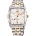 Orient Orient EMBB003W (FEMBB003W)  FEMBB003W механические мужские часы  белый циферблат, браслет  — вид спереди
