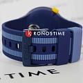 Swatch Swatch Big Bold Biosourced Lacquered SB05N117 кварцевые мужские часы часы, крупный план голубой циферблат