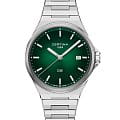 Certina Certina DS-7 Quartz C043.410.11.091.00  C0434101109100 кварцевые мужские часы  зеленый циферблат, браслет нержавеющая сталь — вид спереди