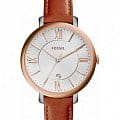 Fossil Fossil Carlie  ES3842  ES3842 кварцевые женские часы  серый циферблат, браслет кожаный — вид спереди