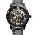 Pierre Lannier Pierre Lannier Automatic 325C439  325C439 механические мужские часы  черный циферблат, браслет нержавеющая сталь с ip-покрытием — вид спереди
