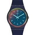 Swatch Swatch Gent Standard GN274  GN274 кварцевые мужские часы  синий циферблат, браслет силикон — вид спереди