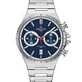 Certina Certina DS-7 Chrono Auto C043.427.11.041.00  C0434271104100 механические мужские часы  синий циферблат, браслет нержавеющая сталь — вид спереди