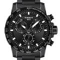 Tissot Tissot SuperSport Chrono T125.617.33.051.00 SuperSport Chrono T1256173305100 кварцевые мужские часы  черный циферблат, браслет сталь c pvd покрытием — вид спереди