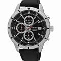 Seiko Seiko Promo SKS571P1  SKS571P1 кварцевые мужские часы  черный циферблат, браслет 18-каратное желтое золото — вид спереди