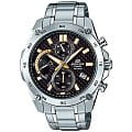 Casio Casio Edifice EFR-557CD-1A9 EFR EFR-557CD-1A9 кварцевые мужские часы  черный циферблат, браслет 18-каратное желтое золото — вид спереди