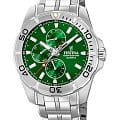 Festina Festina Multifuncion F20445/7  F20445/7 кварцевые мужские часы  зеленый циферблат, браслет нержавеющая сталь — вид спереди