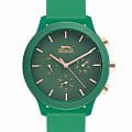 Slazenger Slazenger SL.09.2201.2.06  SL.09.2201.2.06 кварцевые мужские часы  зеленый циферблат, браслет силикон — вид спереди