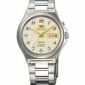 Orient Orient AB02004C (FAB02004C)  FAB02004C механические мужские часы  желтый циферблат, браслет  — вид спереди
