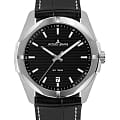 Jacques Lemans Jacques Lemans 1-2176A  1-2176A кварцевые мужские часы  черный циферблат, браслет кожаный — вид спереди