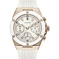 Guess GUESS GW0030L3  GW0030L3 кварцевые женские часы  белый циферблат, браслет силикон — вид спереди