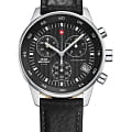 Swiss Military by Chrono Swiss Military by Chrono SM30052.03  SM30052.03 кварцевые мужские часы  черный циферблат, браслет кожа + текстиль — вид спереди