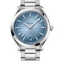 Omega Omega Seamaster Aqua Terra 220.10.41.21.03.005 Aqua Terra 22010412103005 механические мужские часы  голубой циферблат, браслет нержавеющая сталь — вид спереди