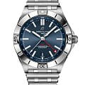 Breitling Breitling Chronomat Automatic GMT 40 A32398101C1A1  A32398101C1A1 механические мужские часы  синий циферблат, браслет нержавеющая сталь — вид спереди