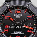 Tissot Tissot T-Race Powermatic 80 T141.807.37.057.00 механические мужские часы часы, крупный план черный циферблат