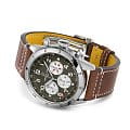 Breitling Breitling Super Avi B04 Chronograph GMT 46 Curtiss Warhawk AB04452A1L1X1 aviator 8 швейцарские мужские часы на браслете кожаный боковой вид